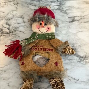 Festive Snowman zippered “Merry Christmas”